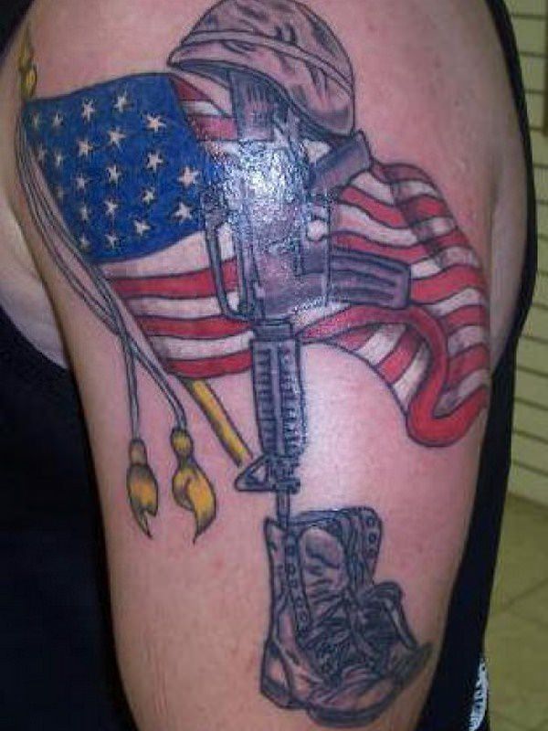 American flag tattoos design, idea 27