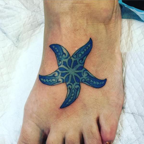 Exceptional starfish tattoo design, idea 27