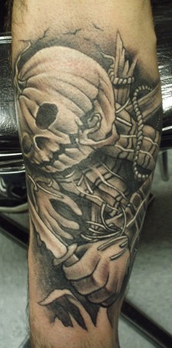 Scary scarecrow tattoos design, idea 6