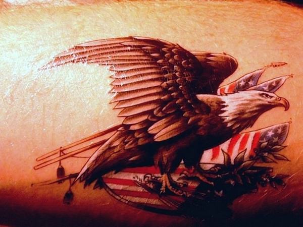 American flag tattoos design, idea 30