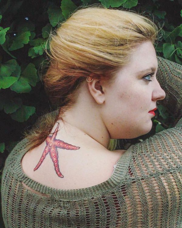 Exceptional starfish tattoo design, idea 31
