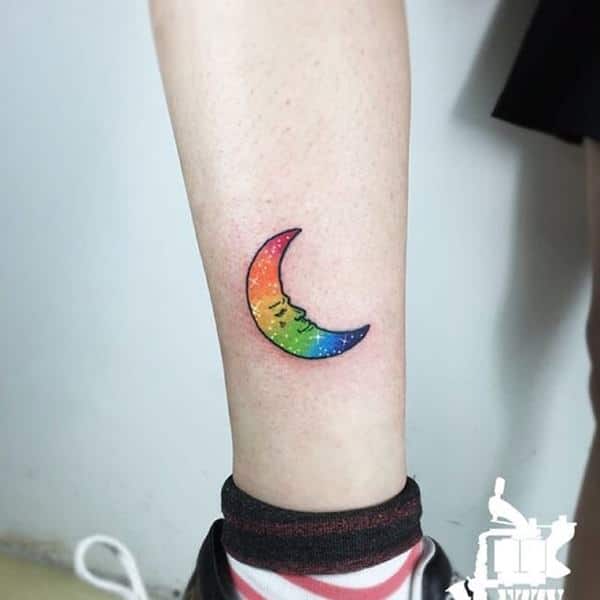 Beautiful rainbow tattoo design, idea 16