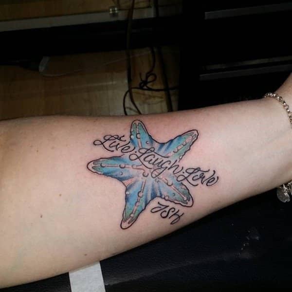 Exceptional starfish tattoo design, idea 32