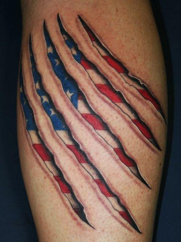 American flag tattoos design, idea 32