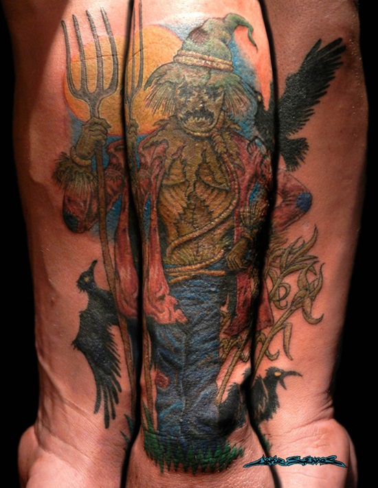 Scary scarecrow tattoos design, idea 2