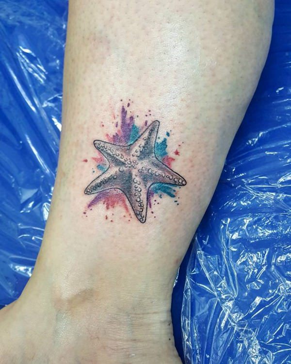 Exceptional starfish tattoo design, idea 5