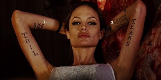 Angelina jolie tattoos design, idea 2