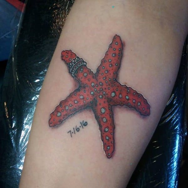 Exceptional starfish tattoo design, idea 6
