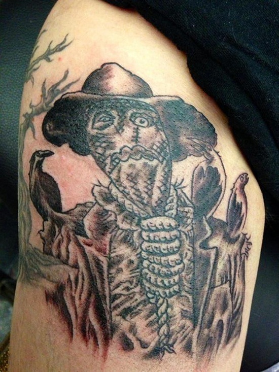 Scary scarecrow tattoos design, idea 13