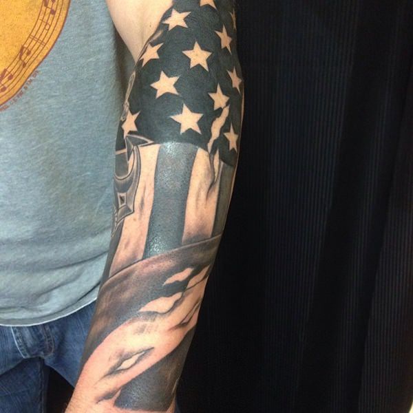 American flag tattoos design, idea 9
