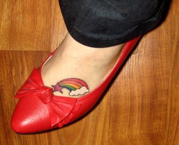 Beautiful rainbow tattoo design, idea 9
