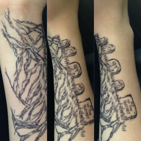 Graveyard and cemetery tattoos design, idea 9