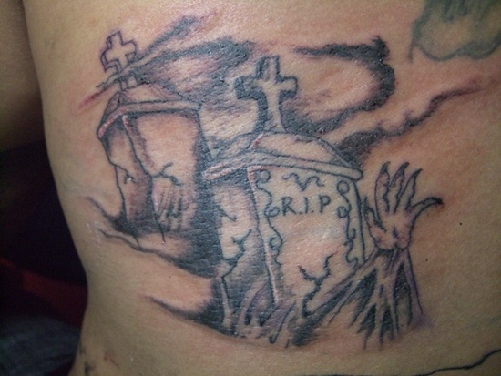Graveyard and cemetery tattoos design, idea 16