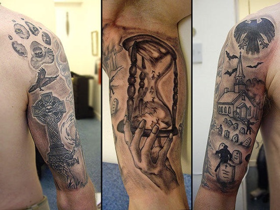 Graveyard and cemetery tattoos design, idea 18