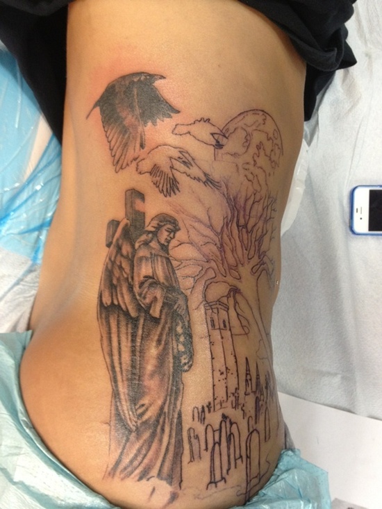 Graveyard and cemetery tattoos design, idea 19