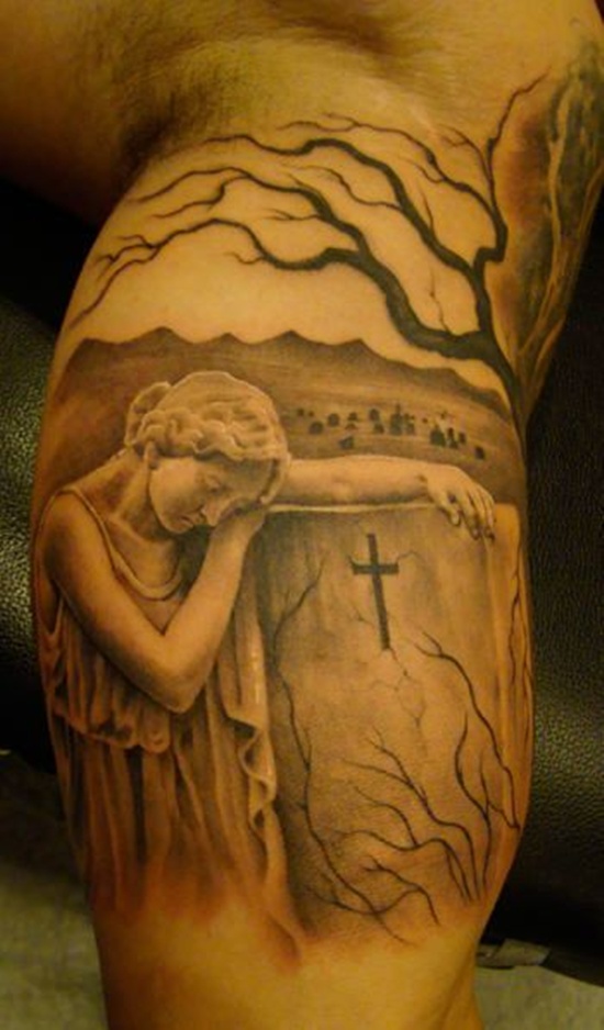 Graveyard and cemetery tattoos design, idea 10