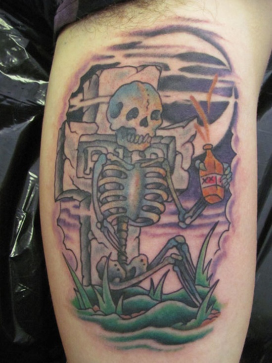 Graveyard and cemetery tattoos design, idea 22