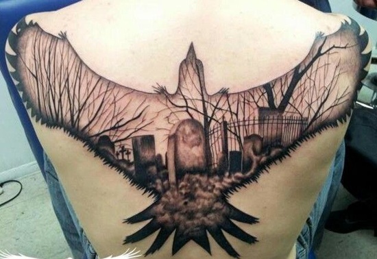 Graveyard and cemetery tattoos design, idea 5