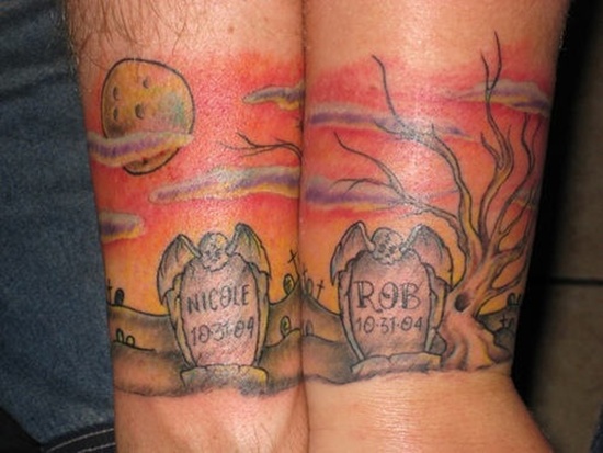 Graveyard and cemetery tattoos design, idea 8
