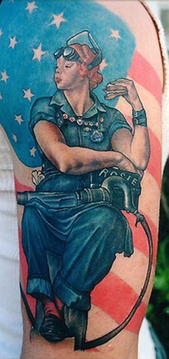 American flag tattoos design, idea 45