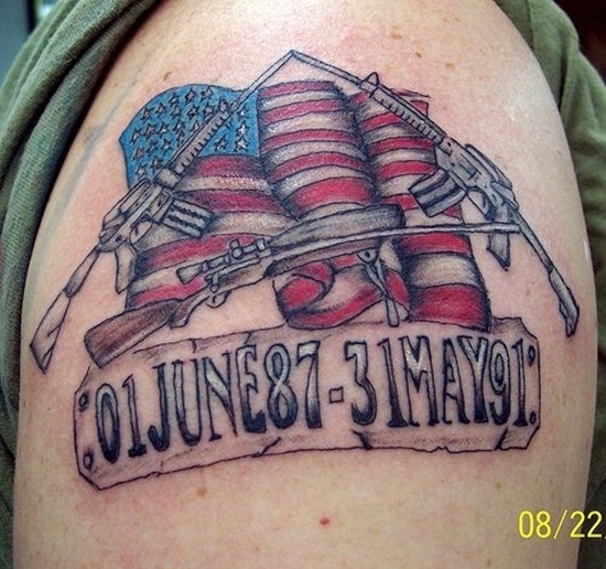 American flag tattoos design, idea 46
