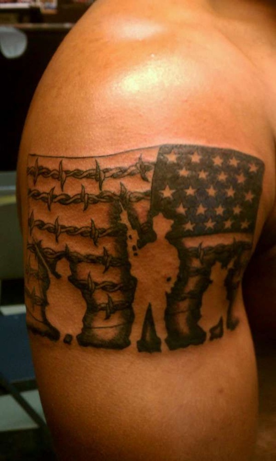 American flag tattoos design, idea 50