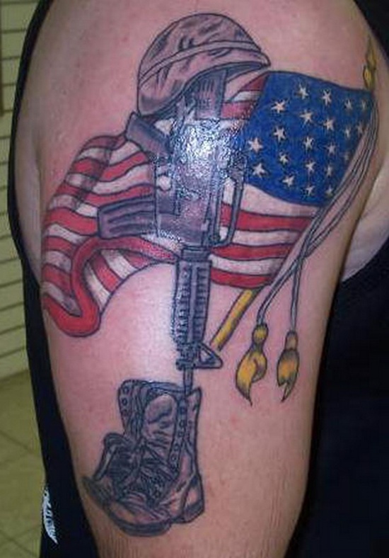 American flag tattoos design, idea 3