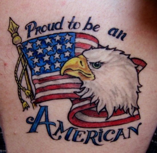 American flag tattoos design, idea 4