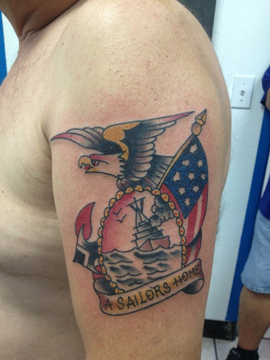 American flag tattoos design, idea 6