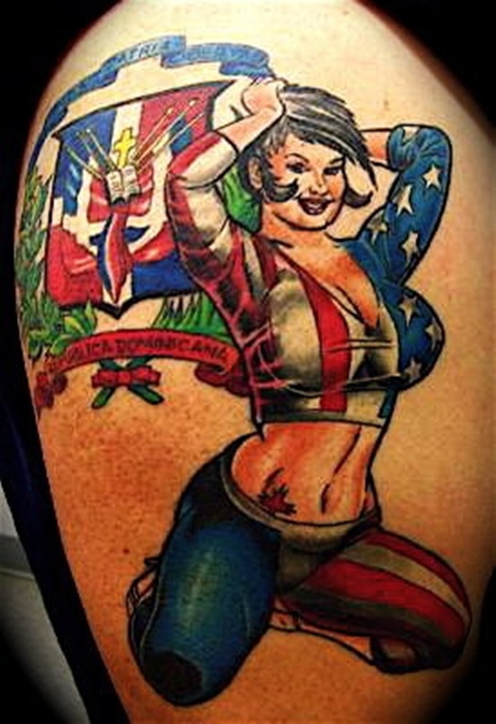 American flag tattoos design, idea 37