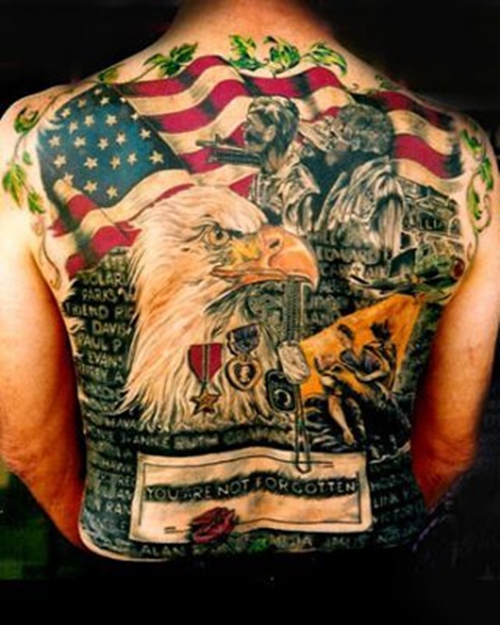 American flag tattoos design, idea 38