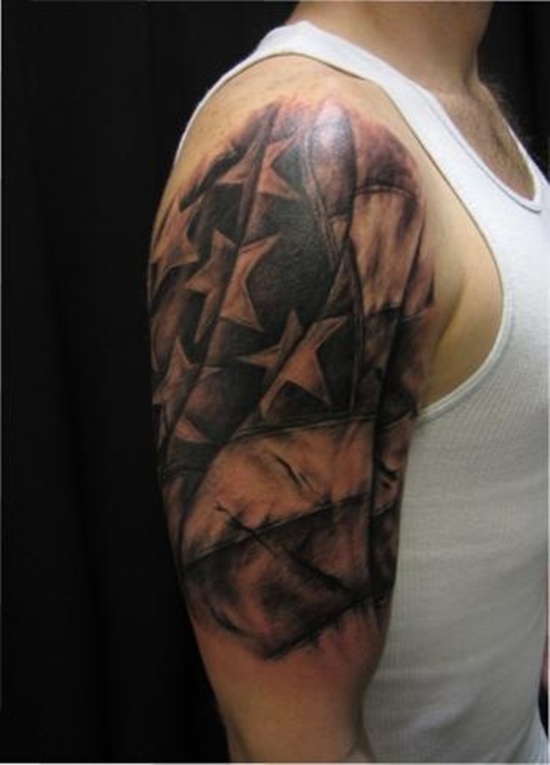 American flag tattoos design, idea 2