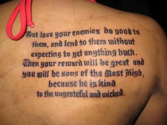 Bible themed tattoos design, idea 12
