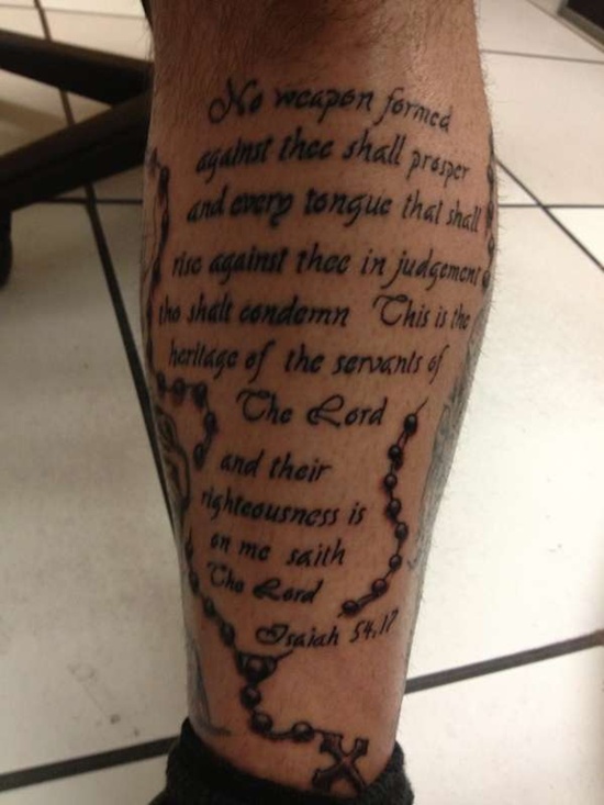 Bible themed tattoos design, idea 17