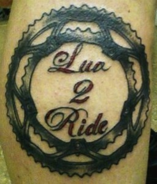 Bicycle tattoo design, idea 13