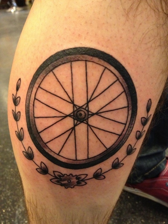 Bicycle tattoo design, idea 18