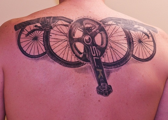 Bicycle tattoo design, idea 5
