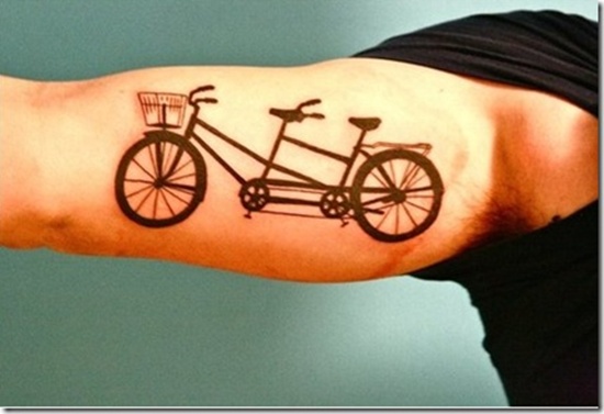 Bicycle tattoo design, idea 20
