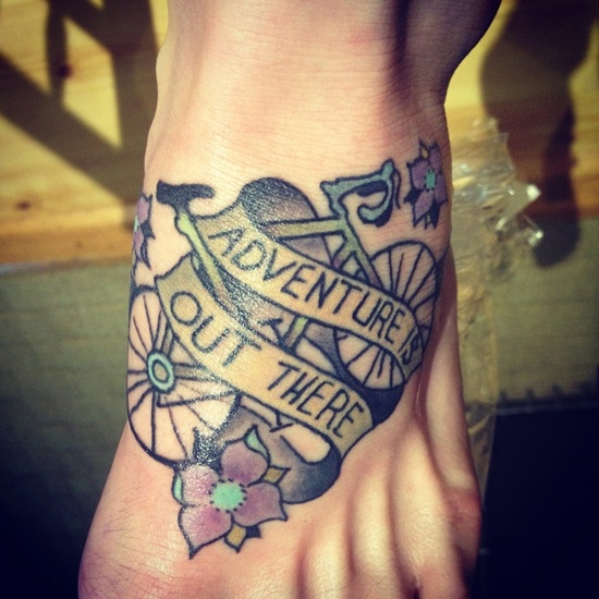 Bicycle tattoo design, idea 23