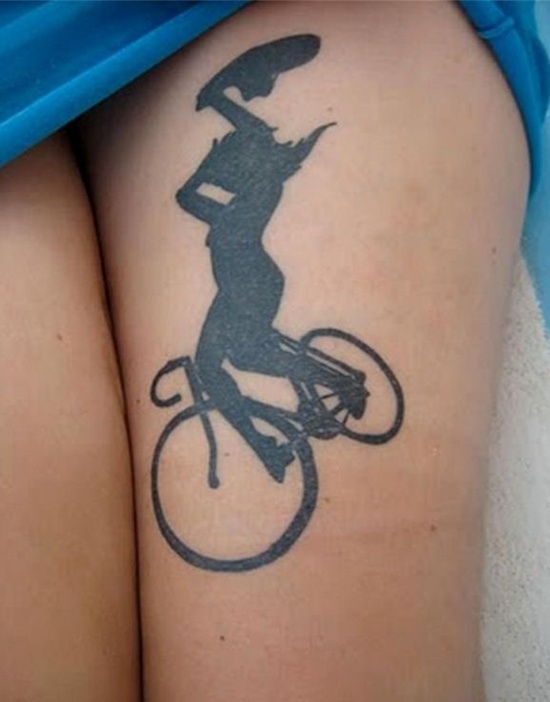 Bicycle tattoo design, idea 4