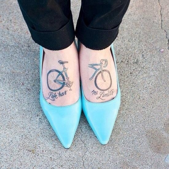 Bicycle tattoo design, idea 27