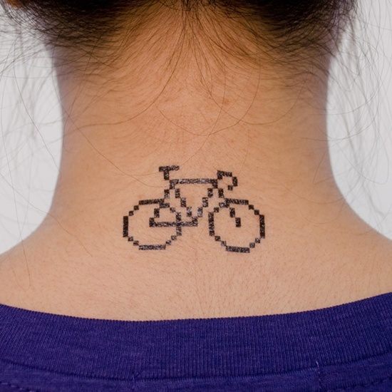 Bicycle tattoo design, idea 6