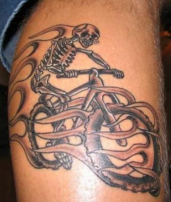 Bicycle tattoo design, idea 9