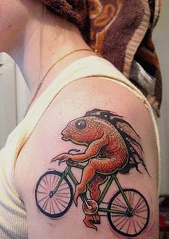 Bicycle tattoo design, idea 28
