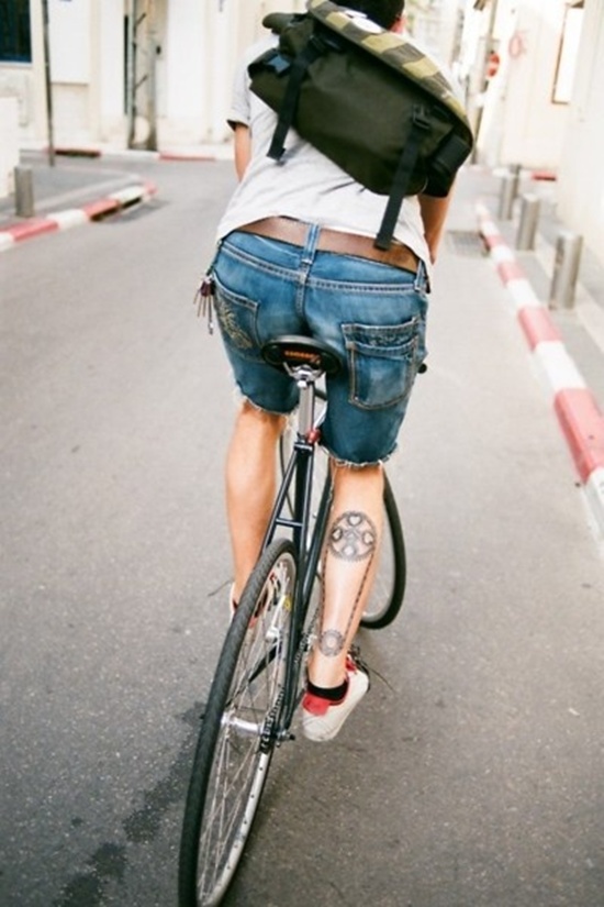 Bicycle tattoo design, idea 7