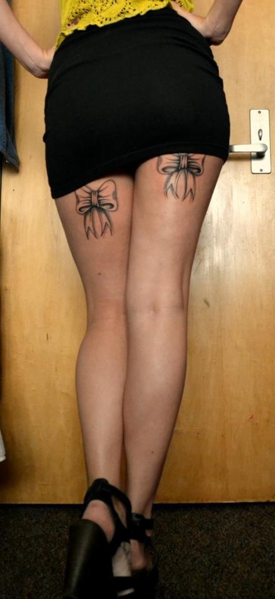 Bow tattoo design, idea 12