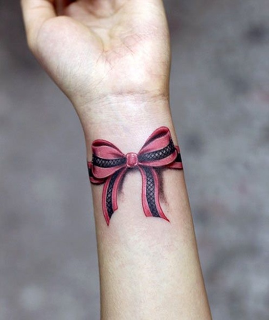 Bow tattoo design, idea 13