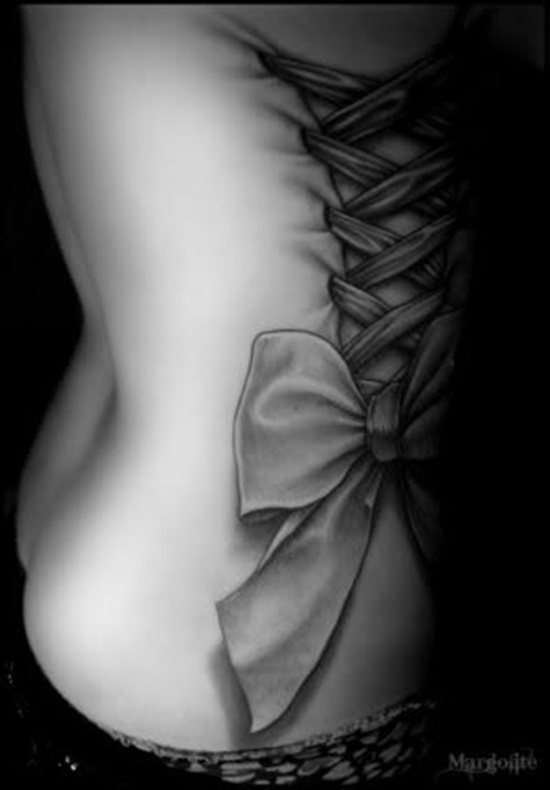 Bow tattoo design, idea 2