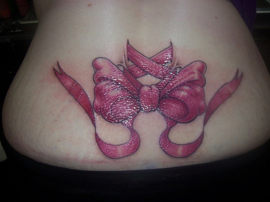 Bow tattoo design, idea 18