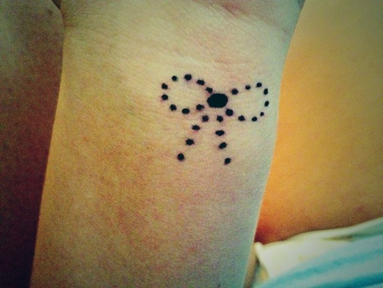 Bow tattoo design, idea 4